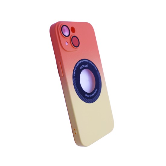 Magnetic Case with Camera Lens for Apple iPhone 13 Orange Magnetic Case with Camera Lens for Apple iPhone 13 Orange